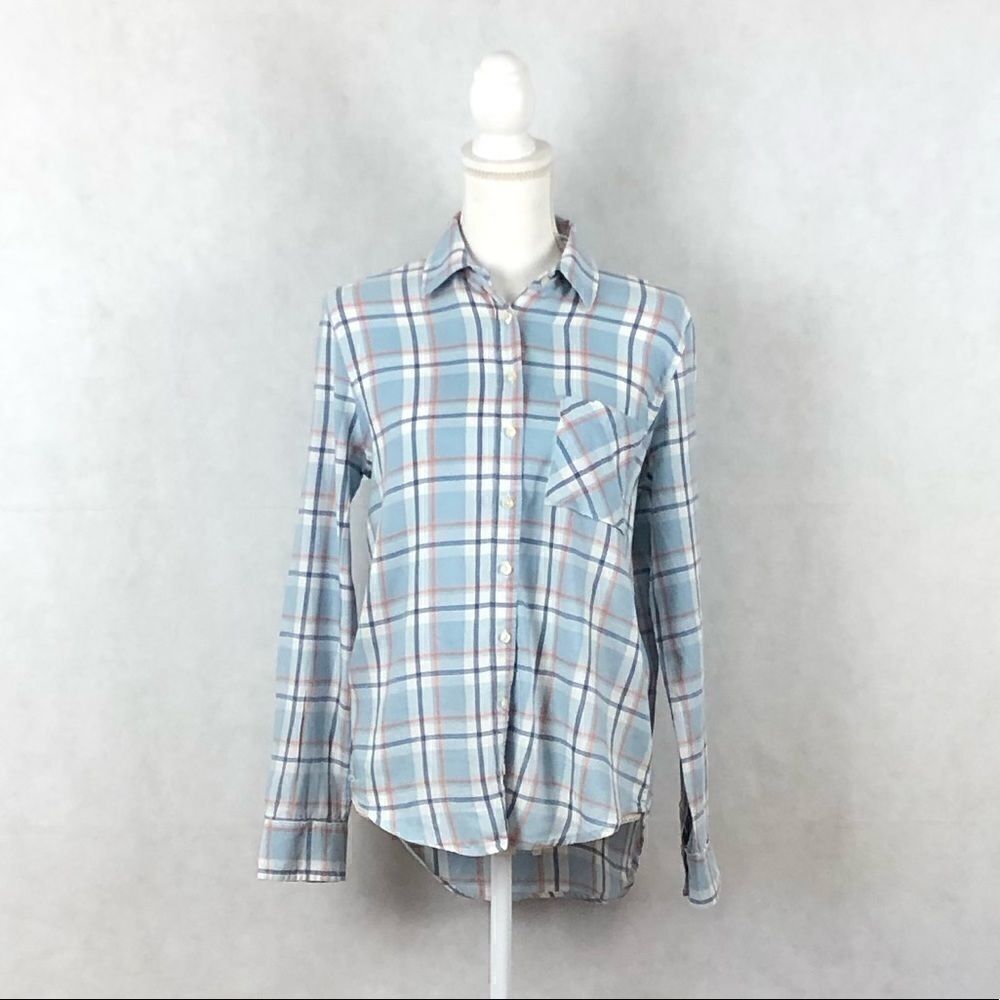 Sz M Aeropostale Plaid Button Up Shirt